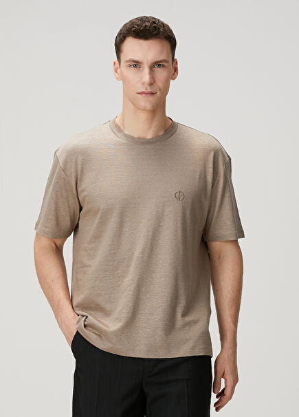 Light Brown Linen T-Shirt