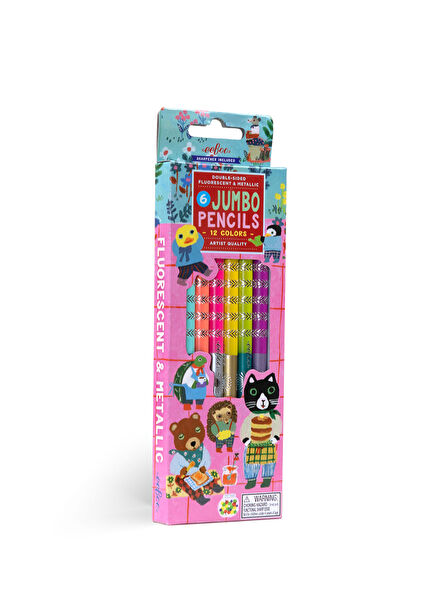 Sweet Celebration 6-Pack Jumbo 12 Color Double Tip Dry Crayons