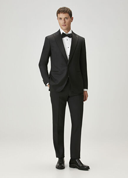 Vicenza Black Wool Tuxedo