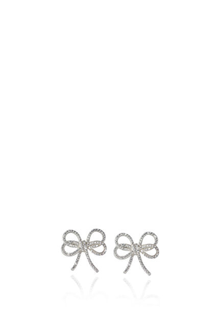 Silver Ribbon Women's Silver Earrings