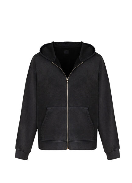 Morning After Acid Grey Hooded Unisex Cardigan