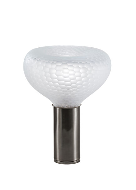 Su'me Cut Honeycomb Pattern Blown Glass Table Lamp