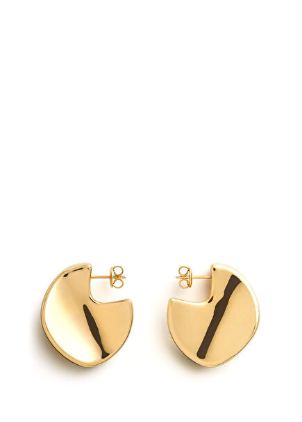 Medium Disc Women's Silver Earrings