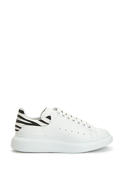 Oversized Black & White Men's Leather Sneakers