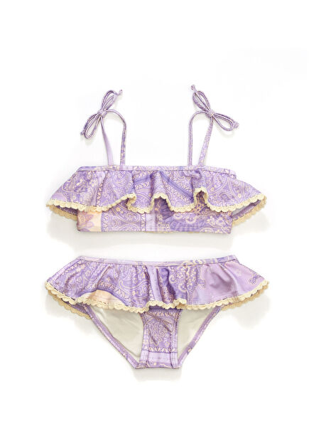 Lucky Lila Kız Çocuk Bikini Takımı