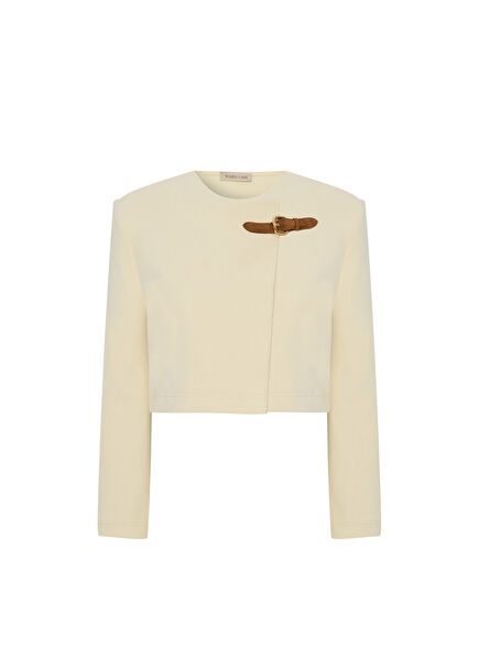 Mayfair Ecru Scarf Women's Short Jacket