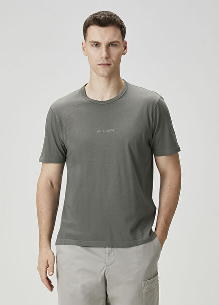 Dark Grey Logo Printed T-Shirt