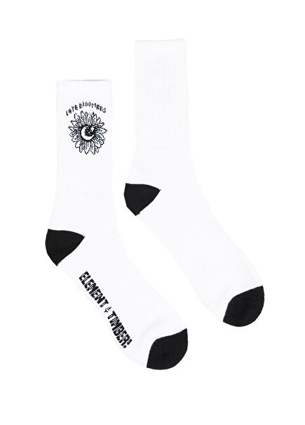 Timber Bloombers White Men's Sports Socks