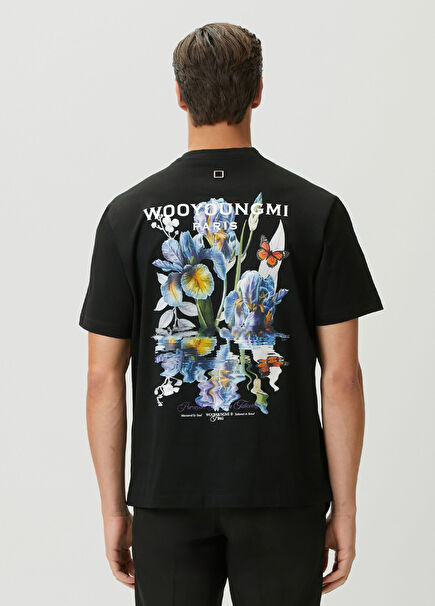 Black Floral Printed T-Shirt