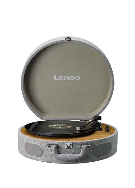 LS-66-GY Wooden Turntable with Built-in Speaker
