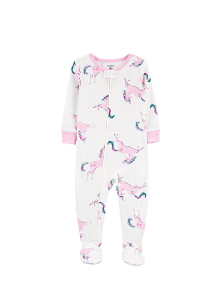 Unicorn Desenli Kız Bebek Uyku Tulumu