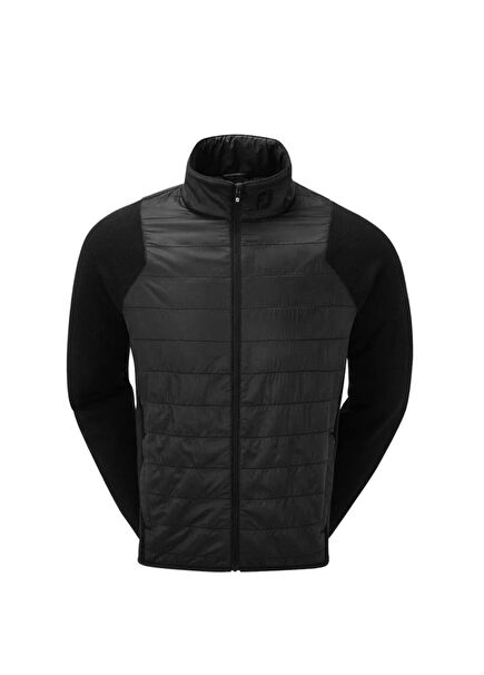 Charcoal Black Quilted Men's Golf Jacket