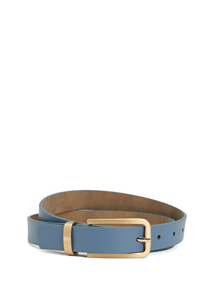 Blue Women's Leather Belt