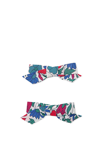 Çiçek Desenli 2'li Kız Bebek Klips Toka