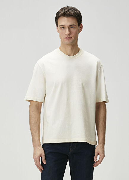 Relaxed Fit Star Ekru T-shirt