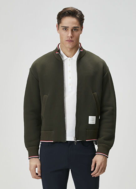 Haki Logo Detaylı Sweatshirt