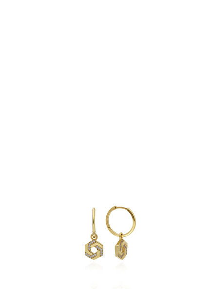 Linked 925 Sterling Silver with Gold Plating Earrings