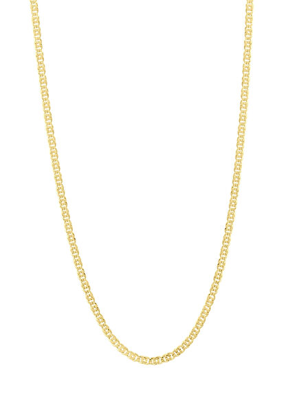 Tiger's Eye 14K Gold Men's Chain Necklace