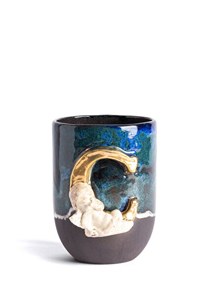 Angel C Harfli Antik Seramik Kupa