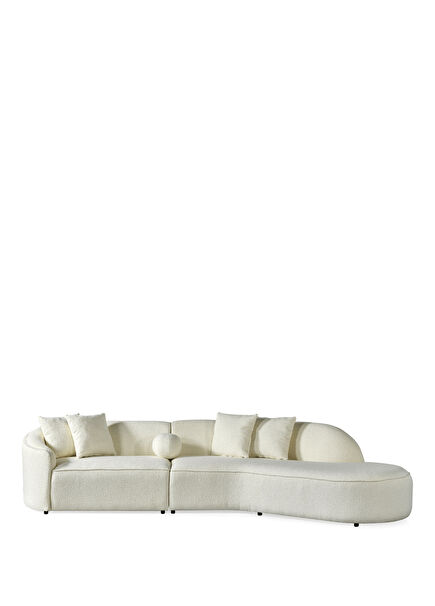 Petit Teddy Beyaz Corner Köşe Koltuk 