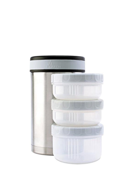 Gray Food Flask with Neoprene Case 1.5 L