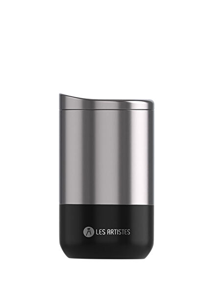 Split Black Insulated Steel Thermos Mug 350 ml