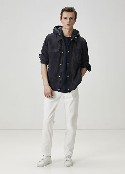 Slim Fit Kırık Beyaz Jean Pantolon
