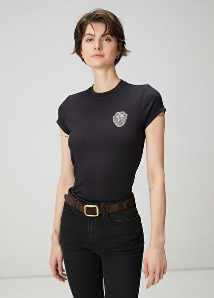 Navy Blue Crystal T-Shirt