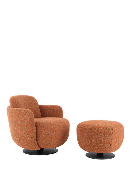 Kubeb Taba Döner Puflu Berjer Takımı