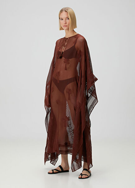 Brown Transparent Beach Dress
