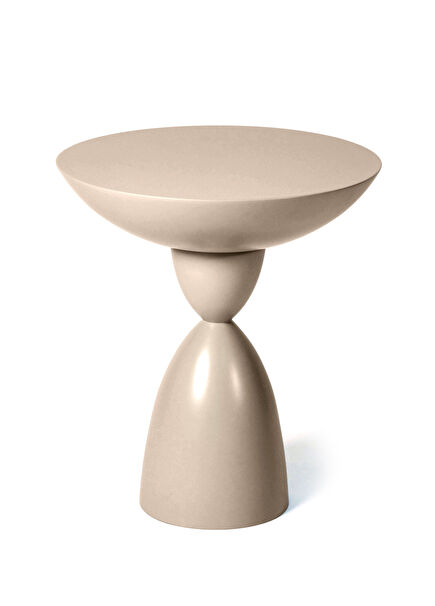 Stone Beige Solid Side Table