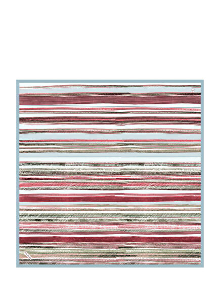 Twill Silk Color Palette Patterned Women's Scarf