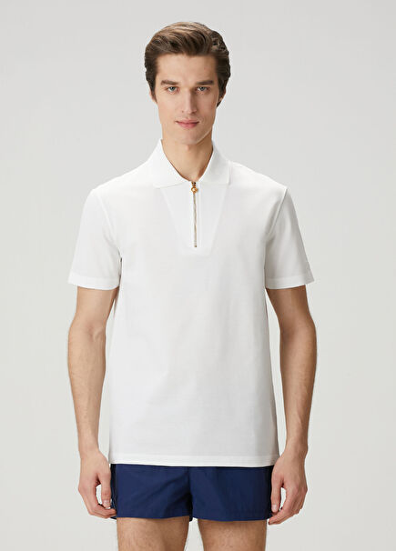 Beyaz Polo Yaka T-shirt