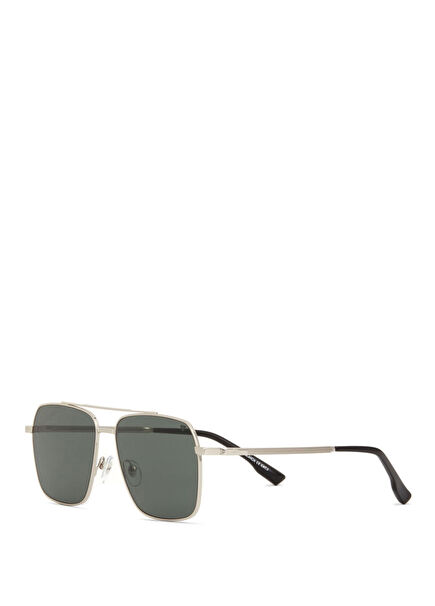 BC 1308 C2 Dikdörtgen Gümüş Metal Erkek Güneş Gözlüğü