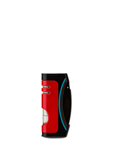 Eclipse Tek Torch Kırmızı Siyah Delicili Puro Çakmağı