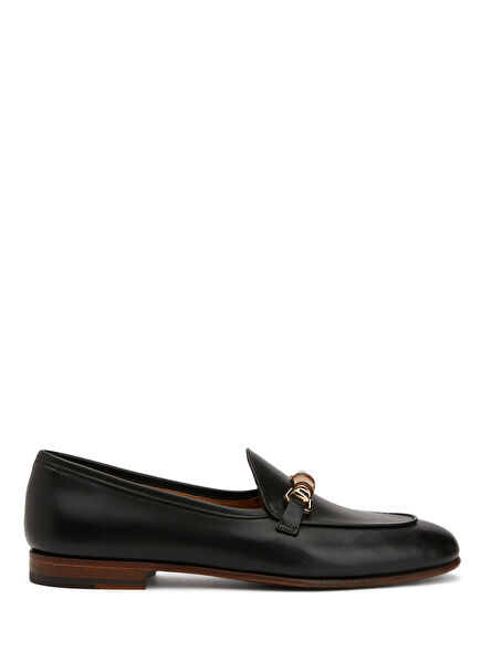 Black Women's Leather Loafer