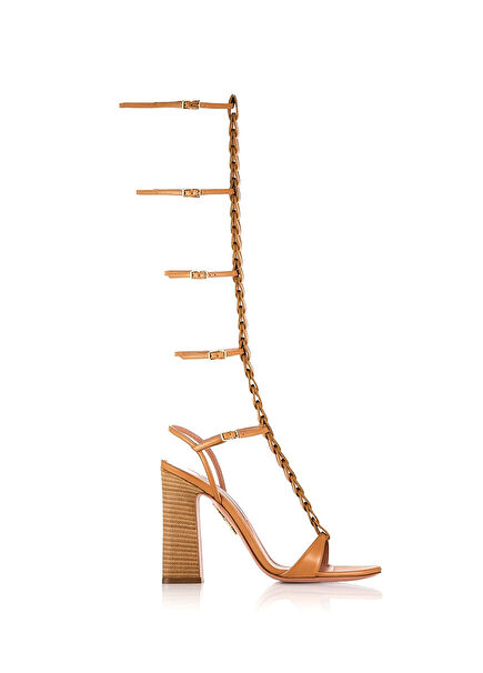 Destiny Caramel Women's Leather Gladiator Sandals