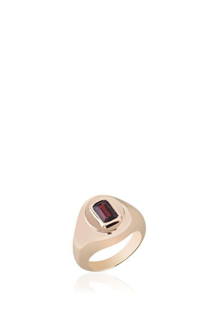Bling Ruby Taşlı Kadın Altın Yüzük