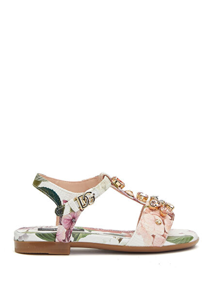 Multicolored Floral Print Girls Sandals