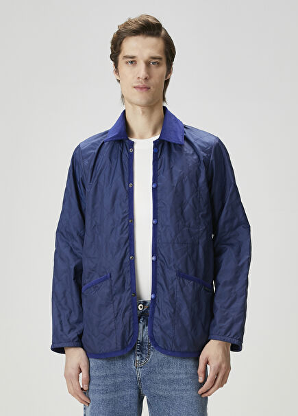 Blue Quilted Coat