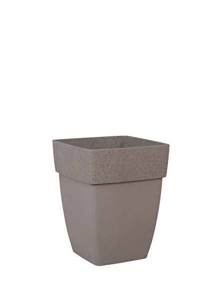 Polystone Kumlu Taupe Kenar Saksı ve Çiçeklik