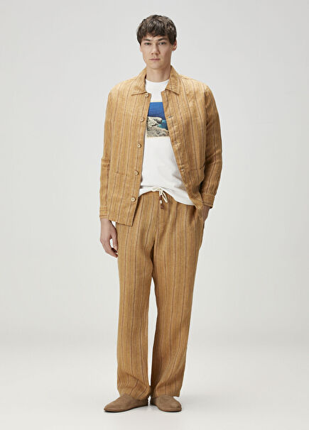 Gabriel Striped Linen Trousers