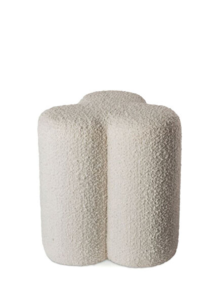 Clover Boucle Ekru Tabure