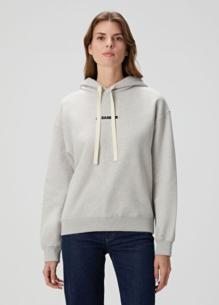 Gri Kapüşonlu Sweatshirt