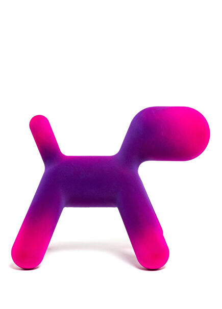 Puppy Extra Large Violet Fuchsia Dog Statue