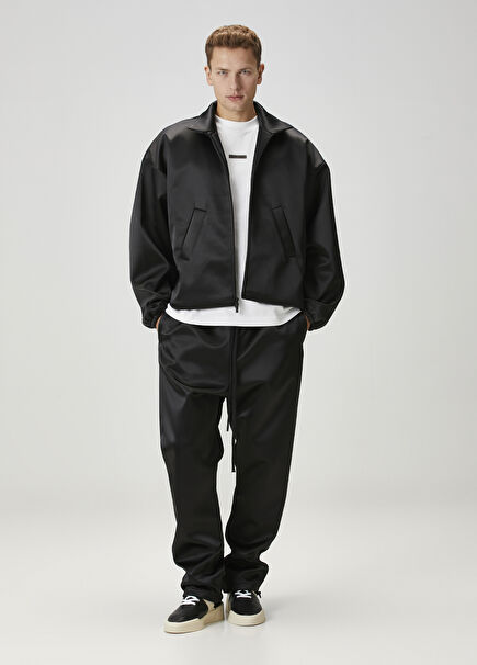 Black Waist Corded Pants