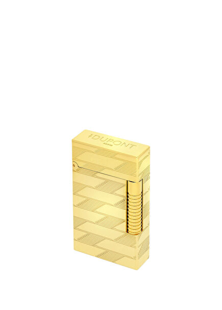 Guilloche Gold Color Silver Plated Cigar Lighter