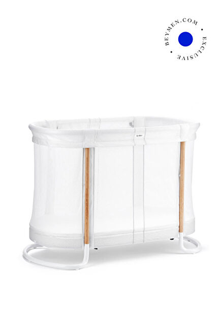 Crib White Double-Layer Baby Crib