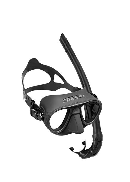 Calibro and Corsica Mask Black Snorkel Set