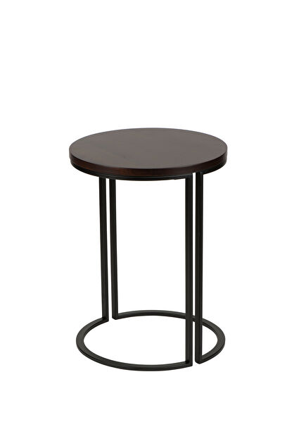 Shade Black Wood Side Table